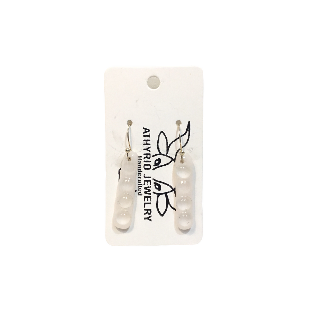 Fused Glass Dangle Earrings