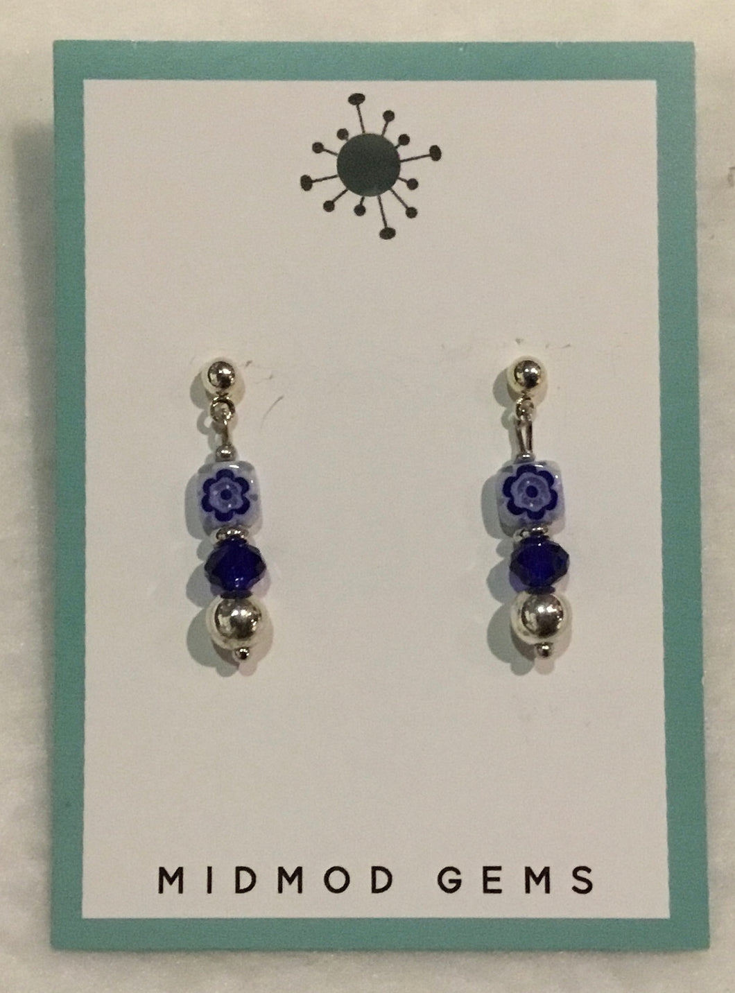 Beachy Beads/ Flower Earrings