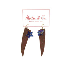 Printed Leather Earrings with Additions