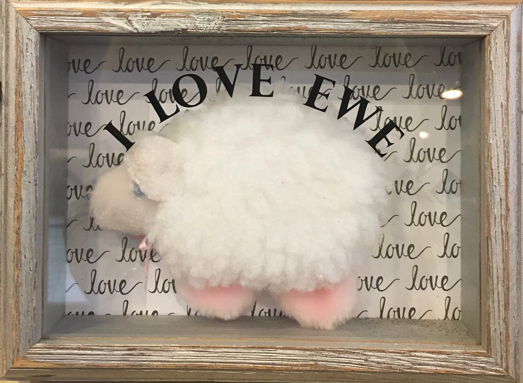 I Love Ewe Shadow Box