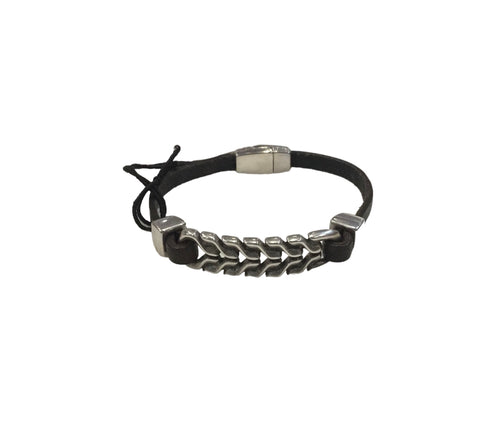 Herringbone Black Magnetic Bracelet
