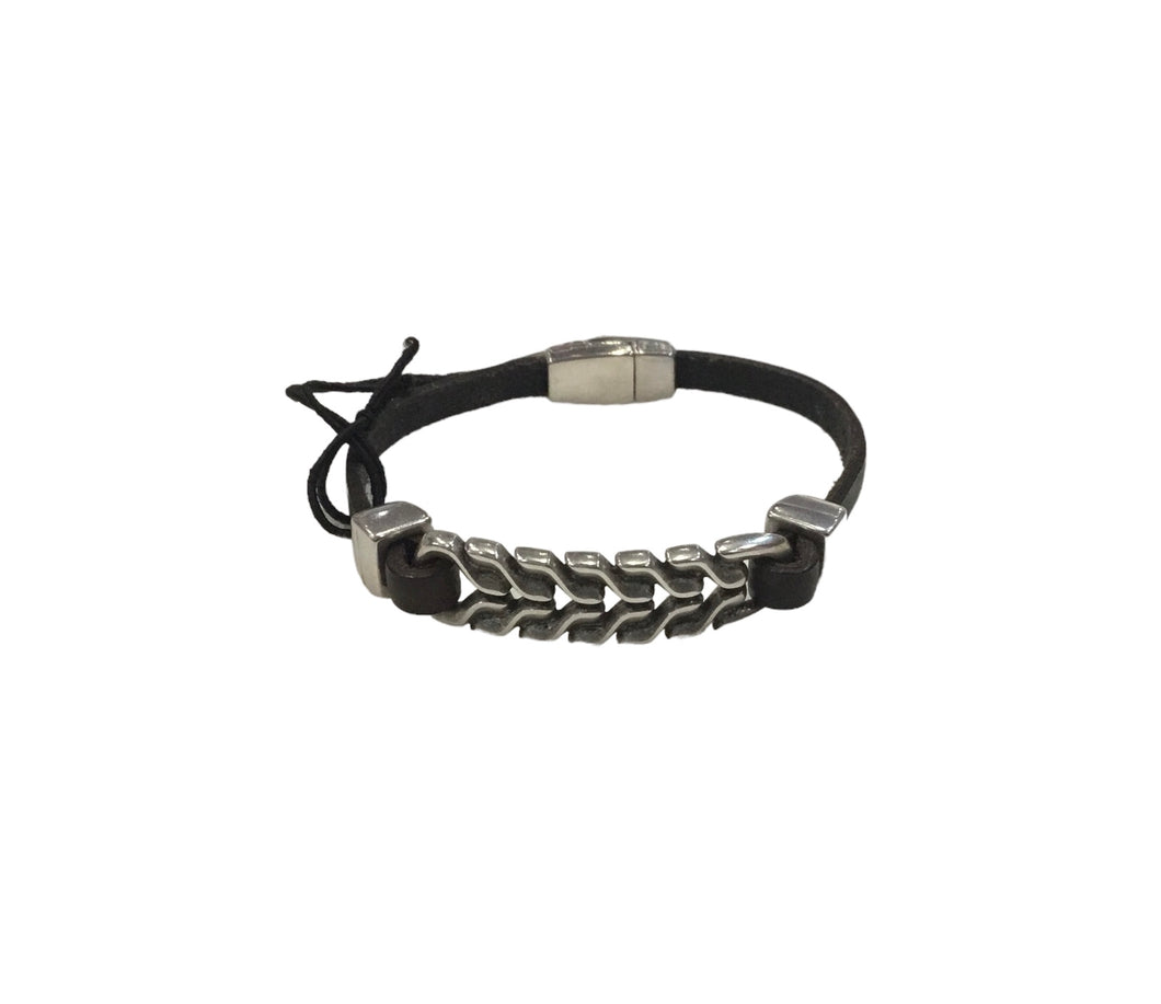 Herringbone Black Magnetic Bracelet