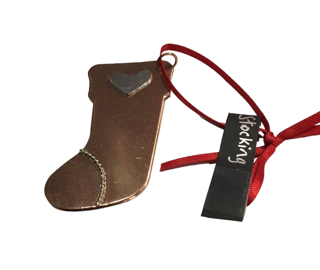 Copper Stocking Heart