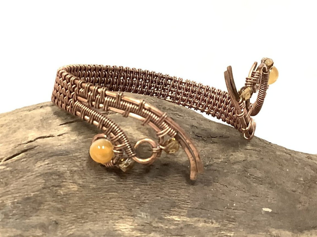 Handwoven Copper Wire Bracelet