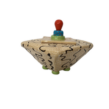 Lidded dots colors Orange Handle