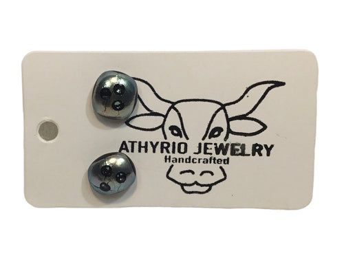 Metallic Fused Glass Studs