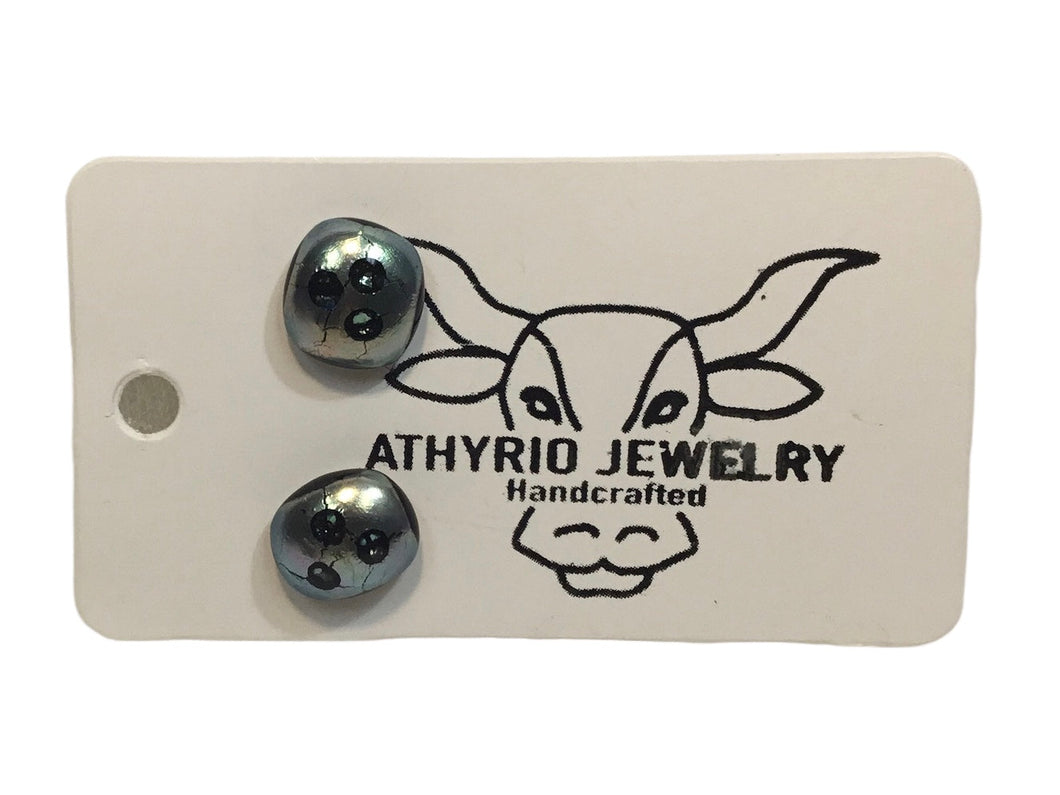 Metallic Fused Glass Studs