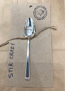 "Stir Crazy" Coffee Spoon Stamped Servingware
