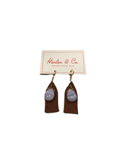 Printed Leather Earrings with Additions