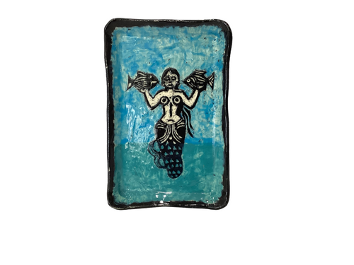 Mermaid Plate, Scraffito