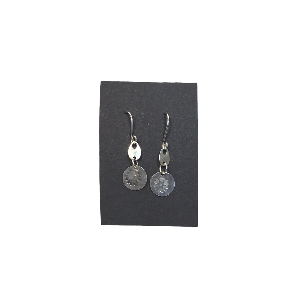 Heart Discs Teardrop Earrings