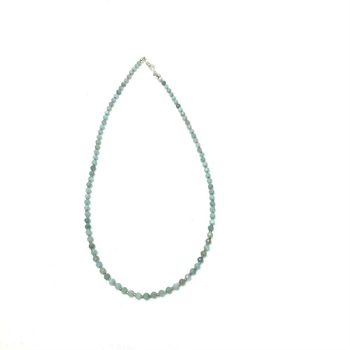Necklace made of Sterling Silver and Amazonite Beads