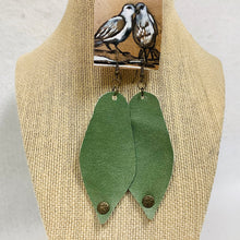Leather Tear Drop, Leaf Shaped & Diamond Shaped Earrings