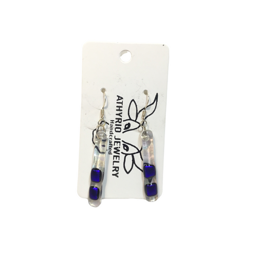 Fused Glass Dangle Earrings