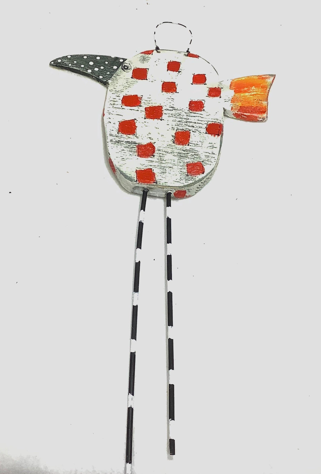 Hanging Bird - Red and White