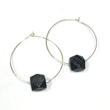 Hoop Diffuser Earrings - Wood Hex