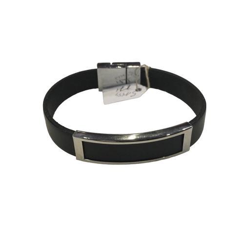 Black Open Bar Magnetic Bracelet