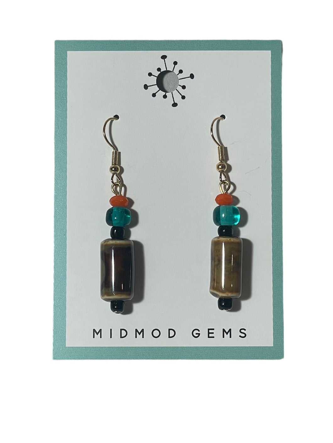 Long Cylinder Drop Earrings