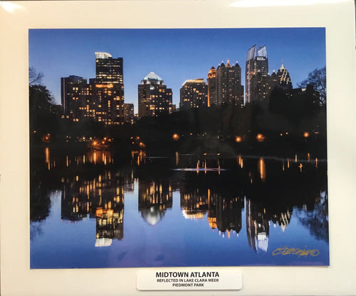 Midtown Atlanta Reflected in Lake Clara Meer, Piedmont Park