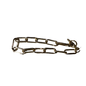 Large Gold Paperclip Bracelet