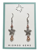 Starfish Beaded Drop Earrings