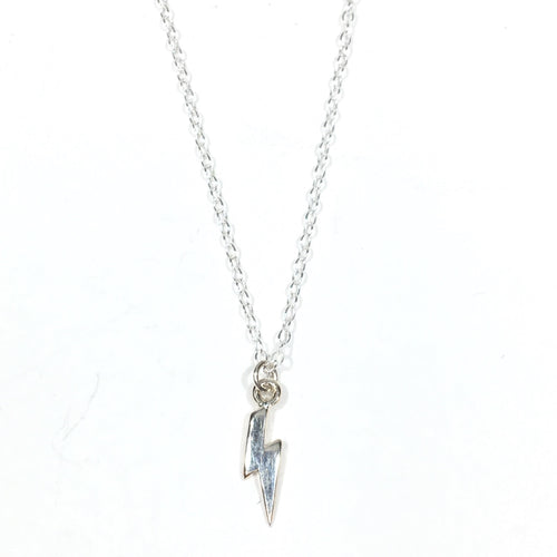 Lightning Bolt Necklace - Sterling Silver