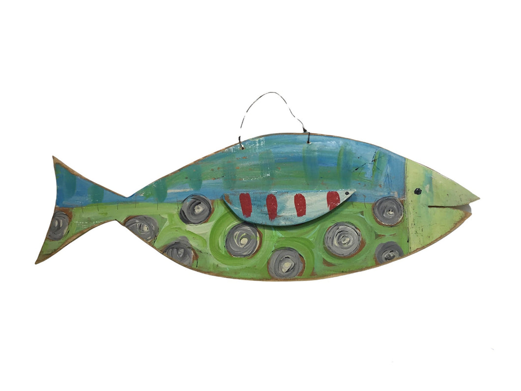 Green/Blue Polka Dots