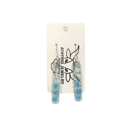 Fused Glass Dangle Earrings