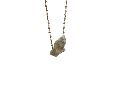 Druzy Callyndie Beaded Gold Chain