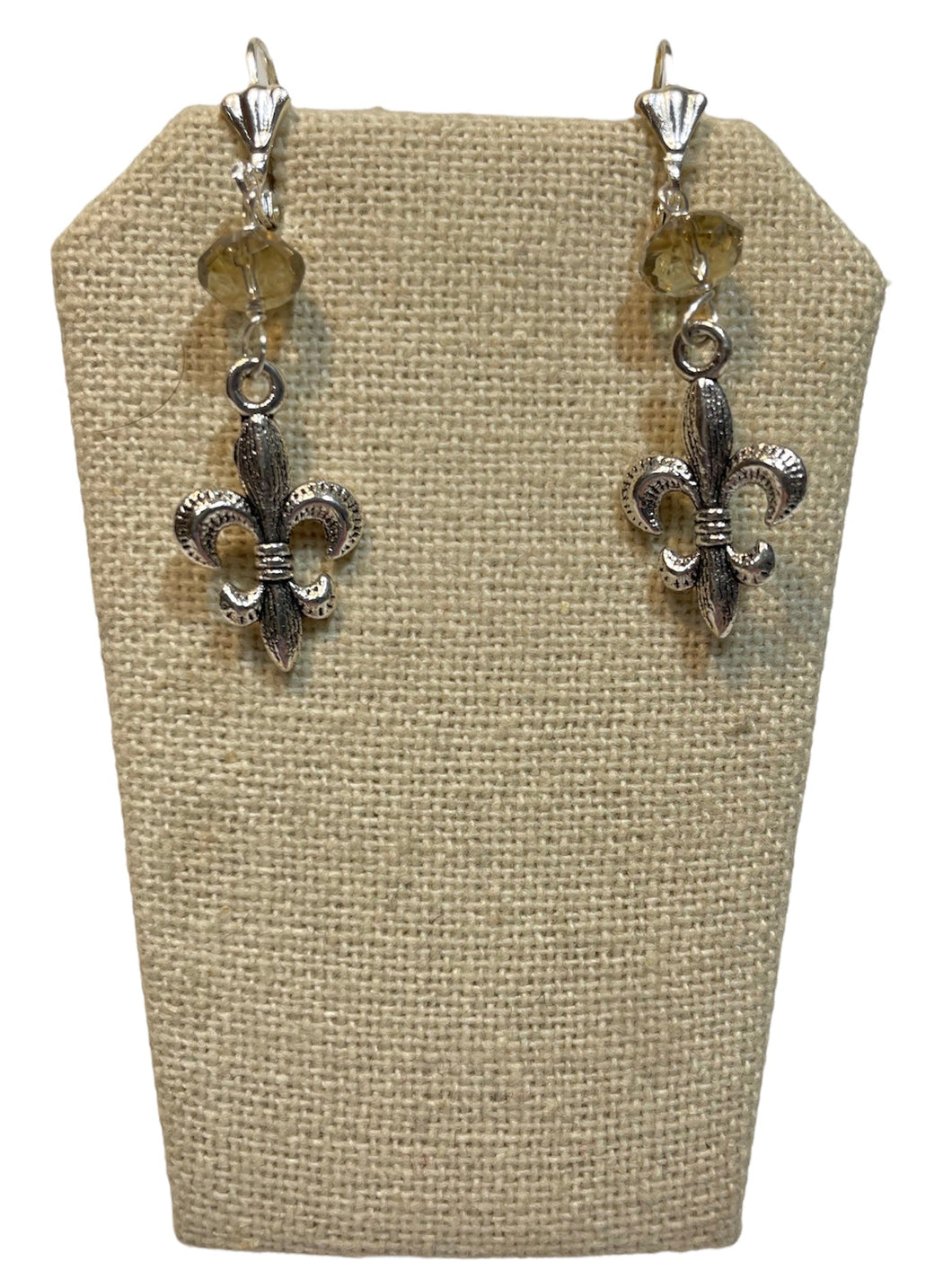 Fleur-de-lis silver earrings