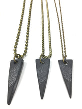 Clay Diffuser Necklace - Triangle with lace