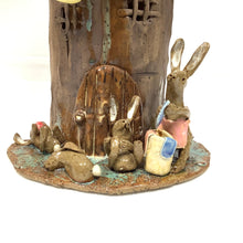 Bunny Family Story Tree Vase