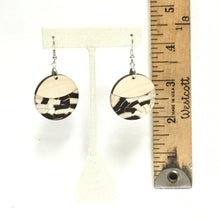 Black and White Round Earrings