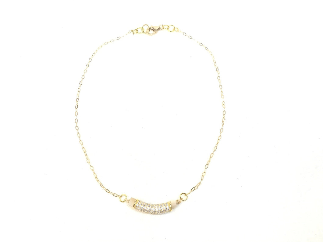 Gold Vermeil Diamond Pendant Choker