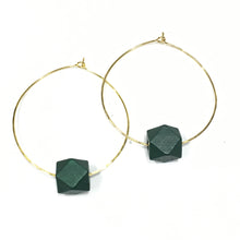 Hoop Diffuser Earrings - Wood Hex