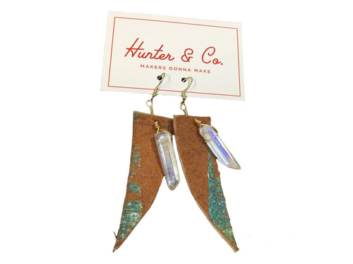 Leather and Bones earrings