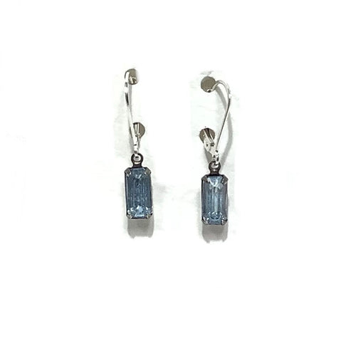 Earrings - Vintage Crystal Beads on Sterling Silver wire