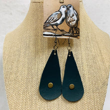 Leather Tear Drop, Leaf Shaped & Diamond Shaped Earrings