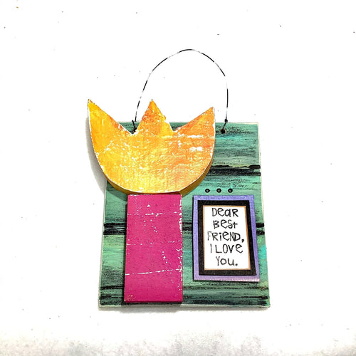 Hanging Tulip Plaque - Dear Best Friend