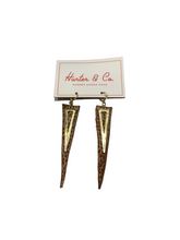 Printed Leather Earrings with Additions