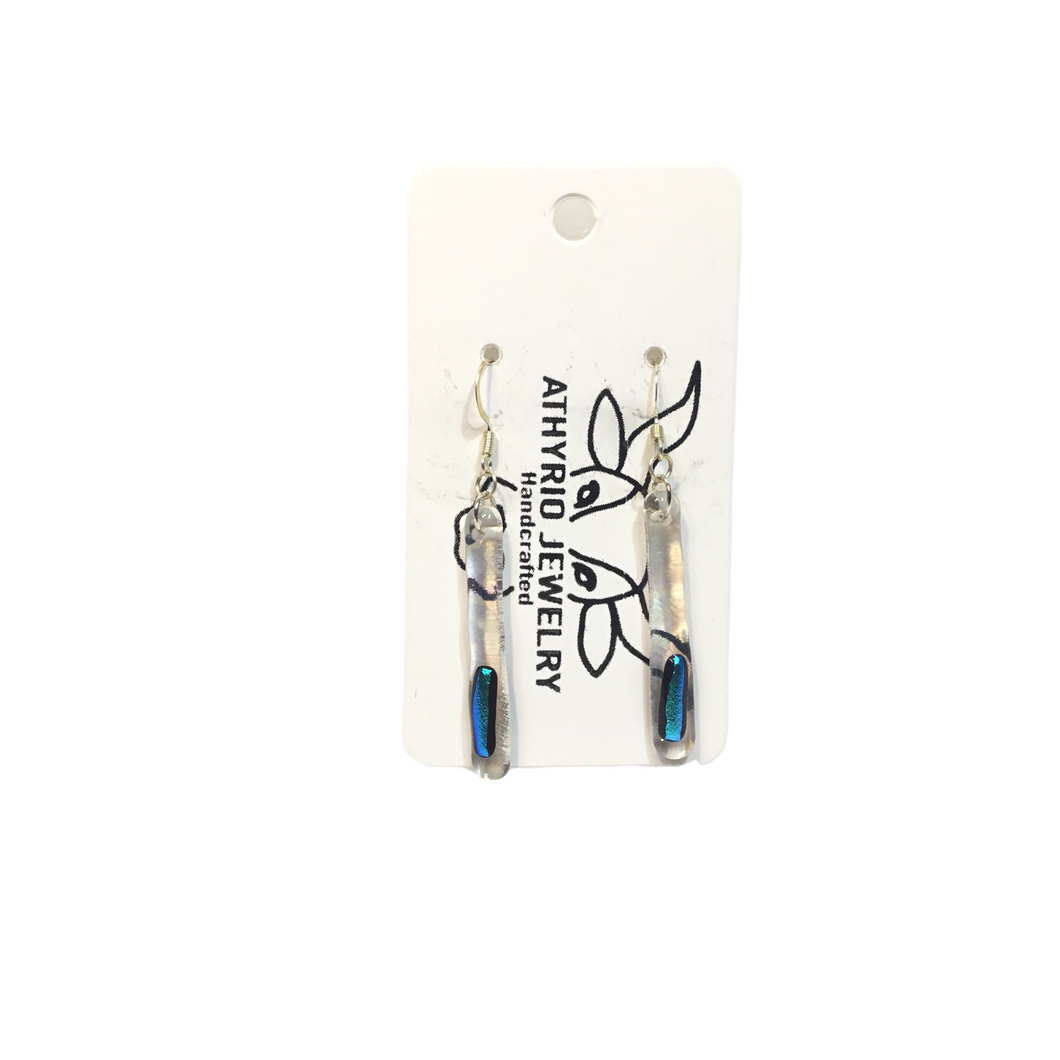 Fused Glass Dangle Earrings