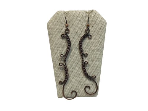 Long Snake Twist Earrings