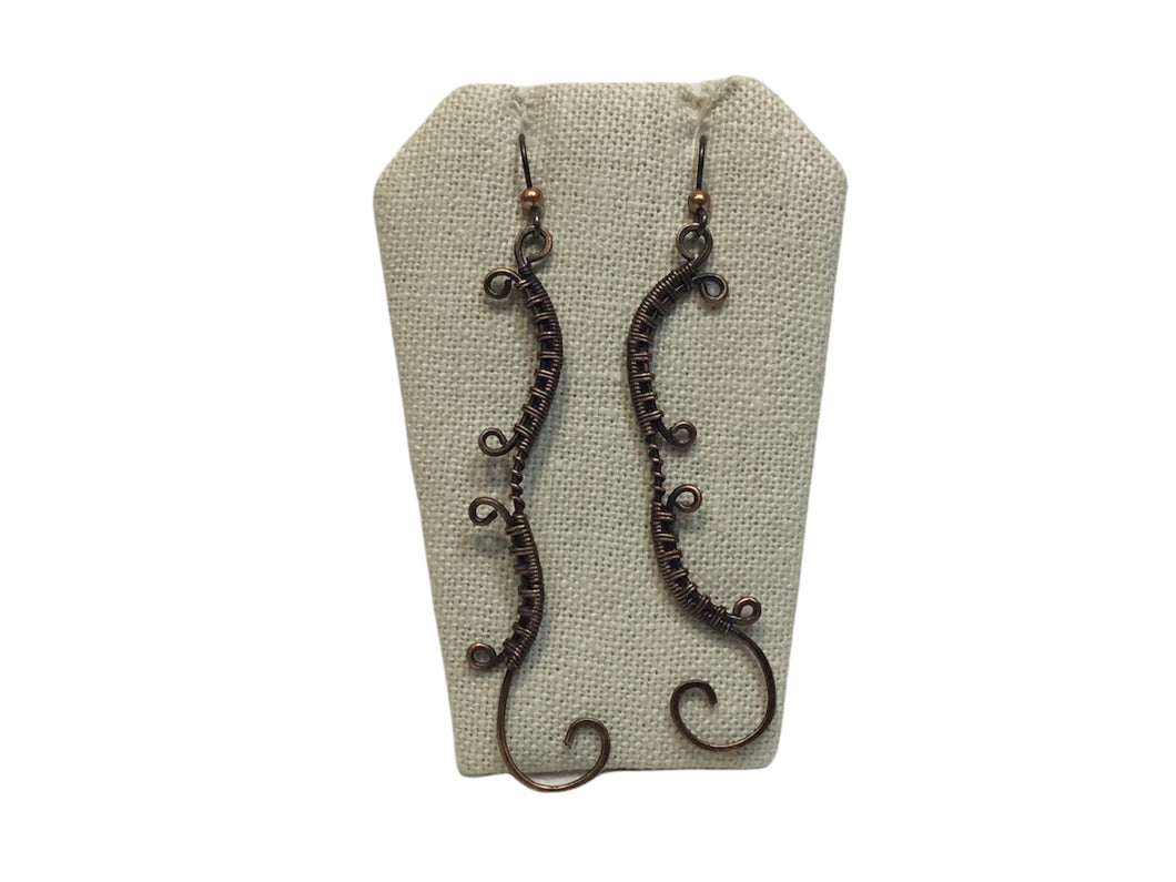 Long Snake Twist Earrings