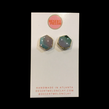 Hexagon Studs-Blue