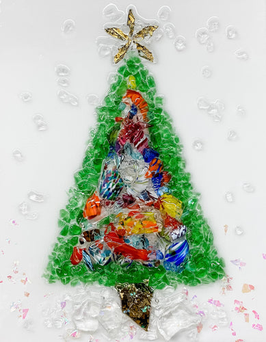 Light Green Tree with Pink Confetti