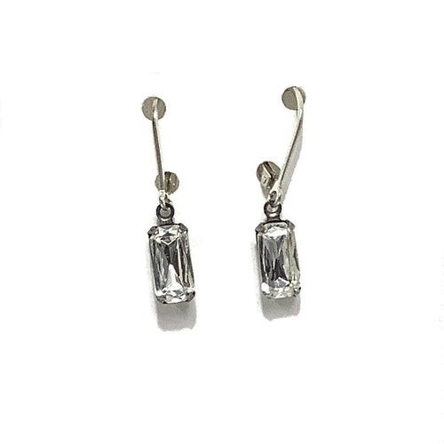 Earrings - Vintage Crystal Beads on Sterling Silver wire