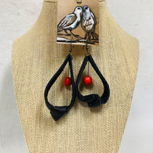 Leather Earrings and Beads