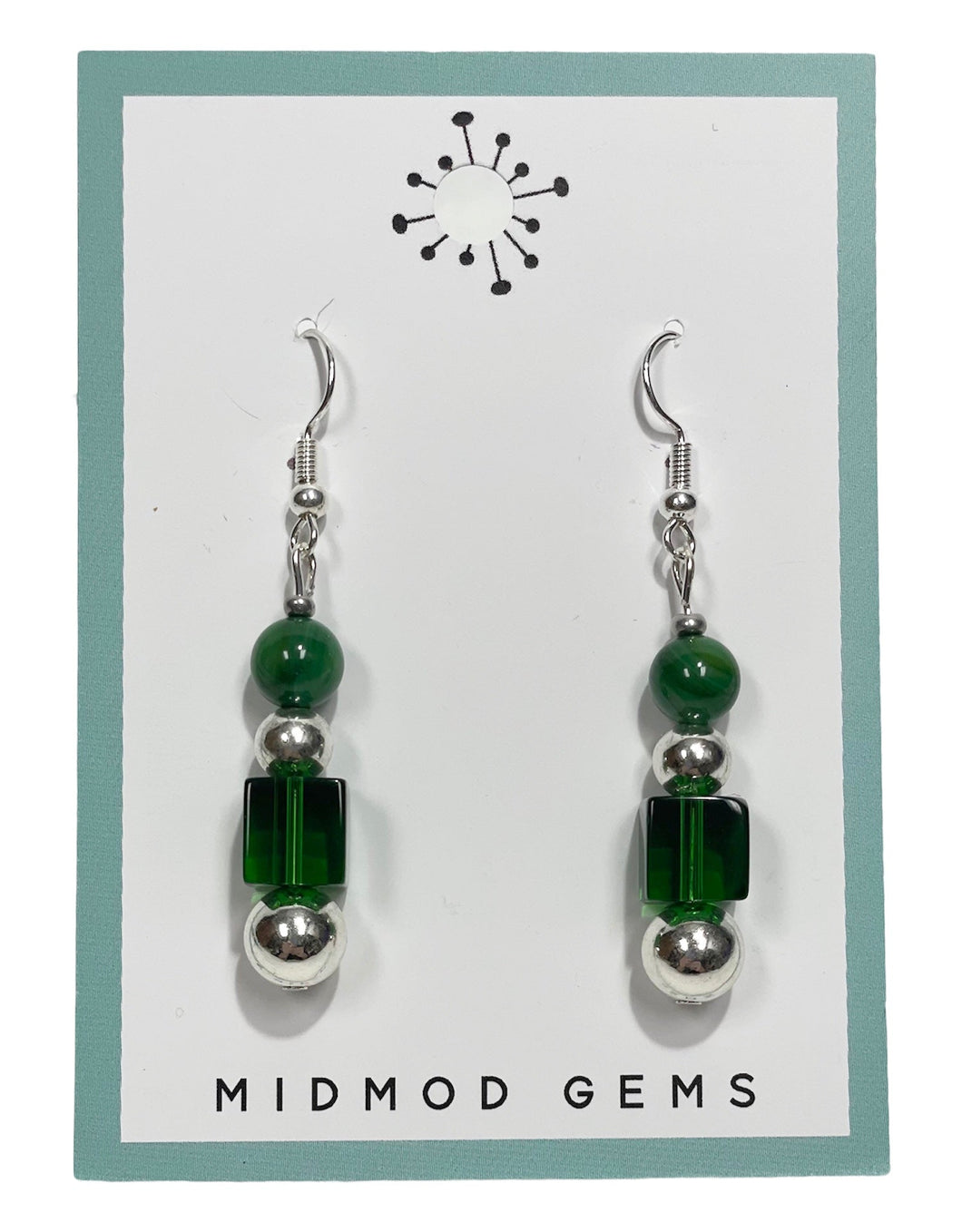 Bright Beaded Drop Earrings