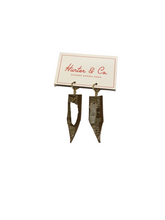 Printed Leather Earrings with Additions