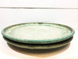 Round Platter - speckled green